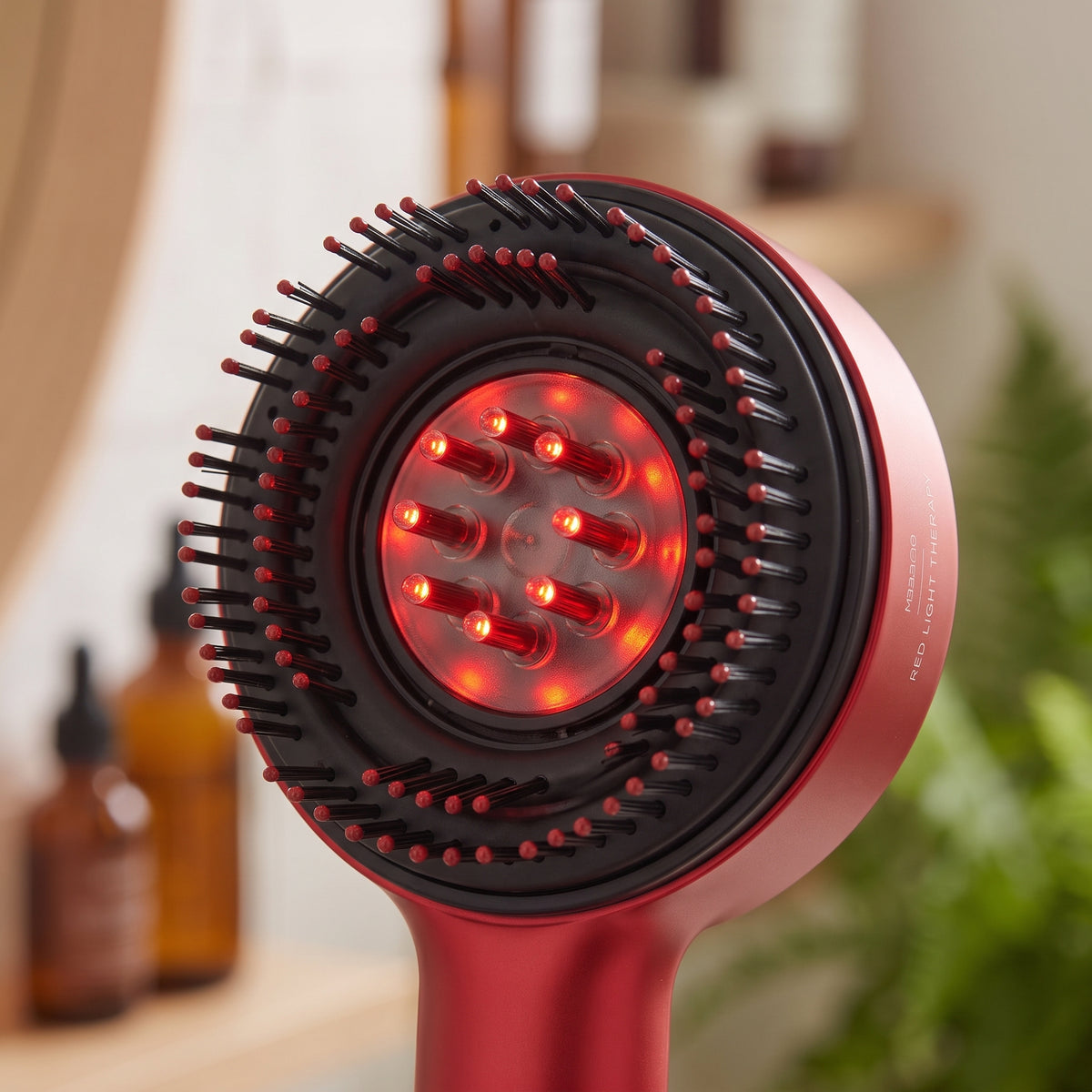 Peigne Masseur Cuir Chevelu Électrique — Vibration & Lumière Apaisante